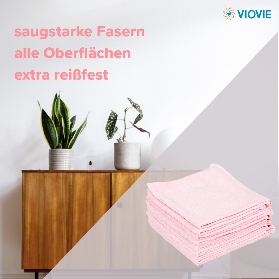 VIOVIE Mikrofasertücher Rosa