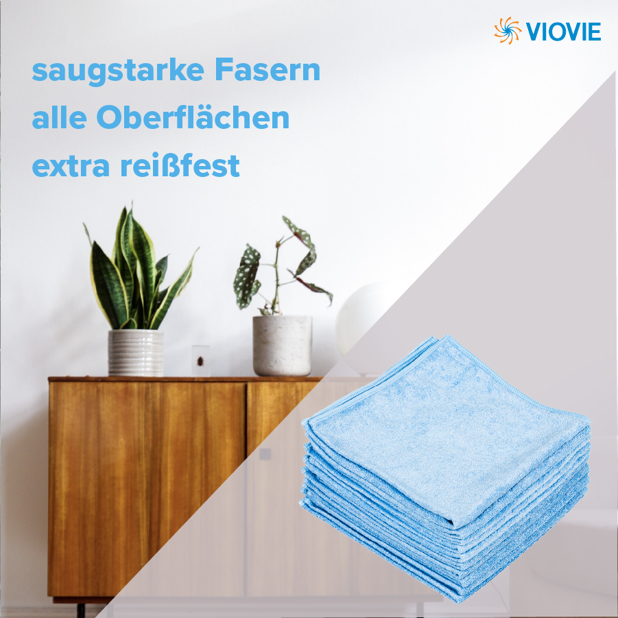 VIOVIE Mikrofasertücher Blau